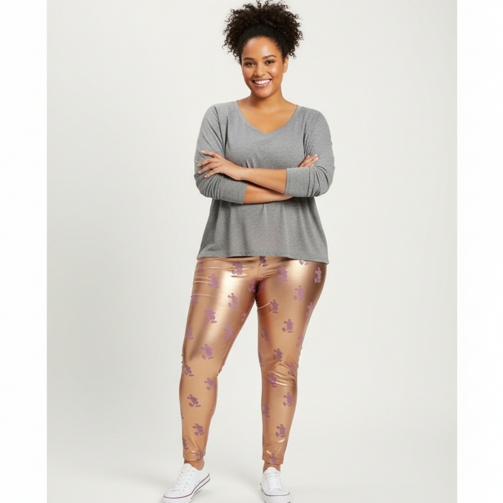 Disney Parks Rose Gold Leggings 50th Anniversary  Earidescent size 3X